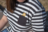 Deer Papa Striped Short Sleeve Tee