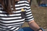 Deer Papa Striped Short Sleeve Tee