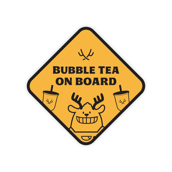 Bubble Tea on Board Car Sticker