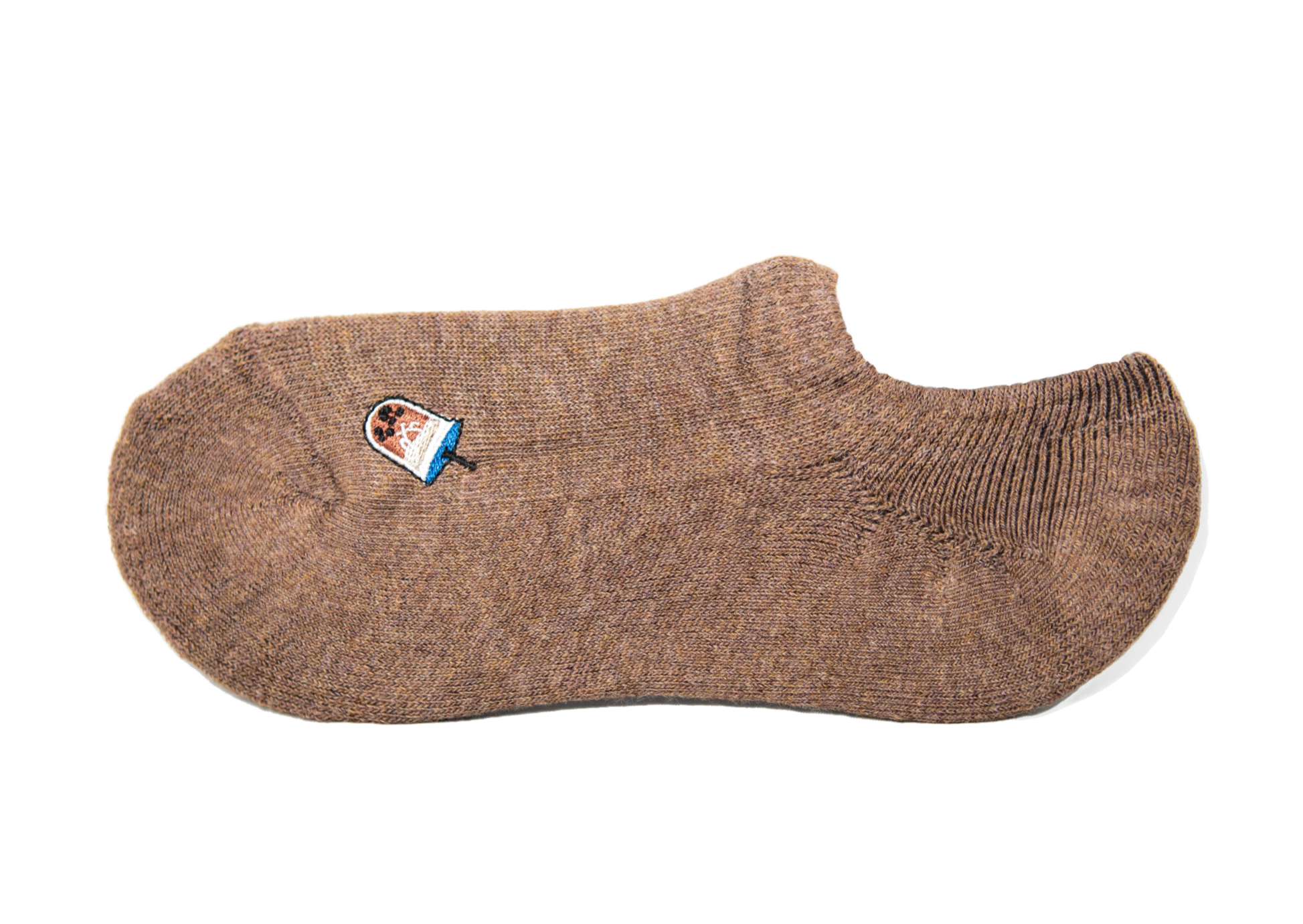 Mens brown ankle top socks